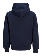JACK & JONES Frederiksberg Bold Branding Hoodie in Sky Captain back view