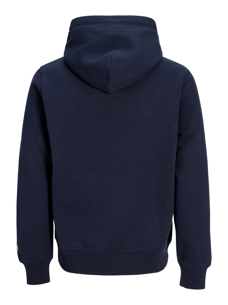 JACK & JONES Frederiksberg Bold Branding Hoodie in Sky Captain back view