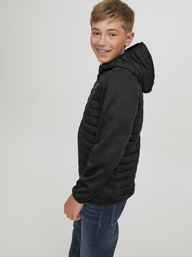 Multi Quilted Jacket Junior-Black-Side View