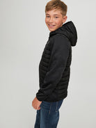Jack Jones Youths Multi Quilted Jacket Junior-Black BLACK detail view