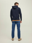 Men's Archie Sweat Hood-Navy Blazer-Model Back View