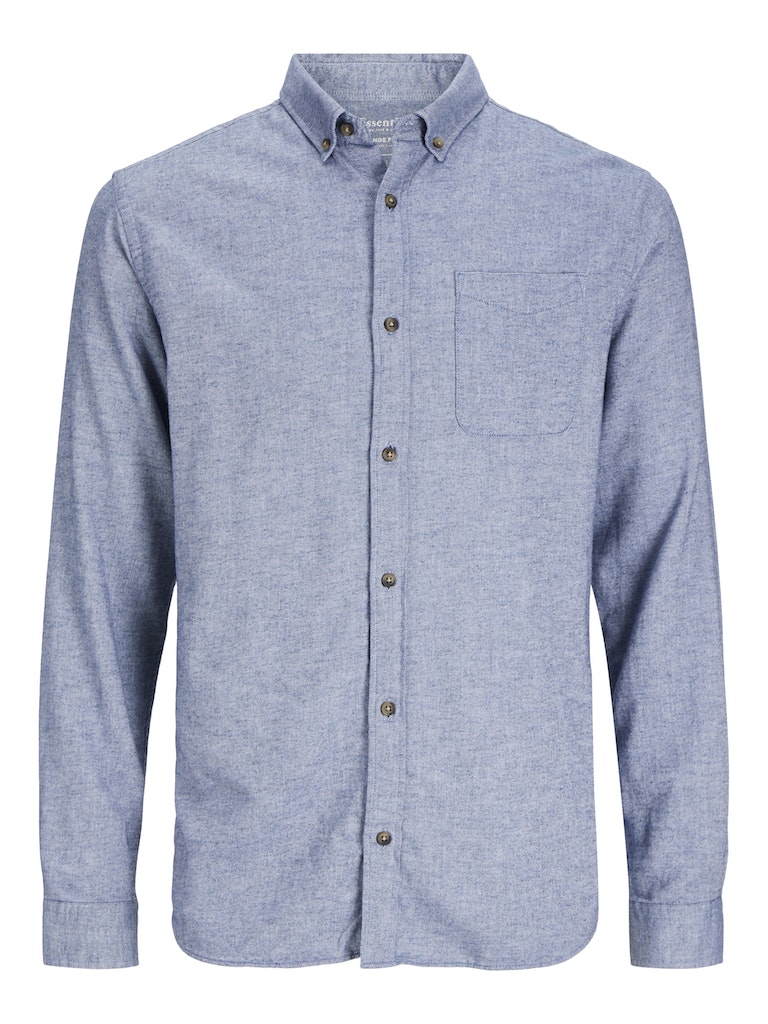 Classic Faded Denim Melange Shirt-Front view