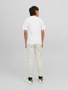 Jack Jones Youths Star Junior T-Shirt-White White back view
