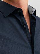 JACK JONES PREMIUM Parker Detail Shirt Long Sleeve - Perfect Navy Perfect Navy back view