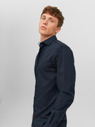 JACK JONES PREMIUM Parker Detail Shirt Long Sleeve - Perfect Navy Perfect Navy detail view