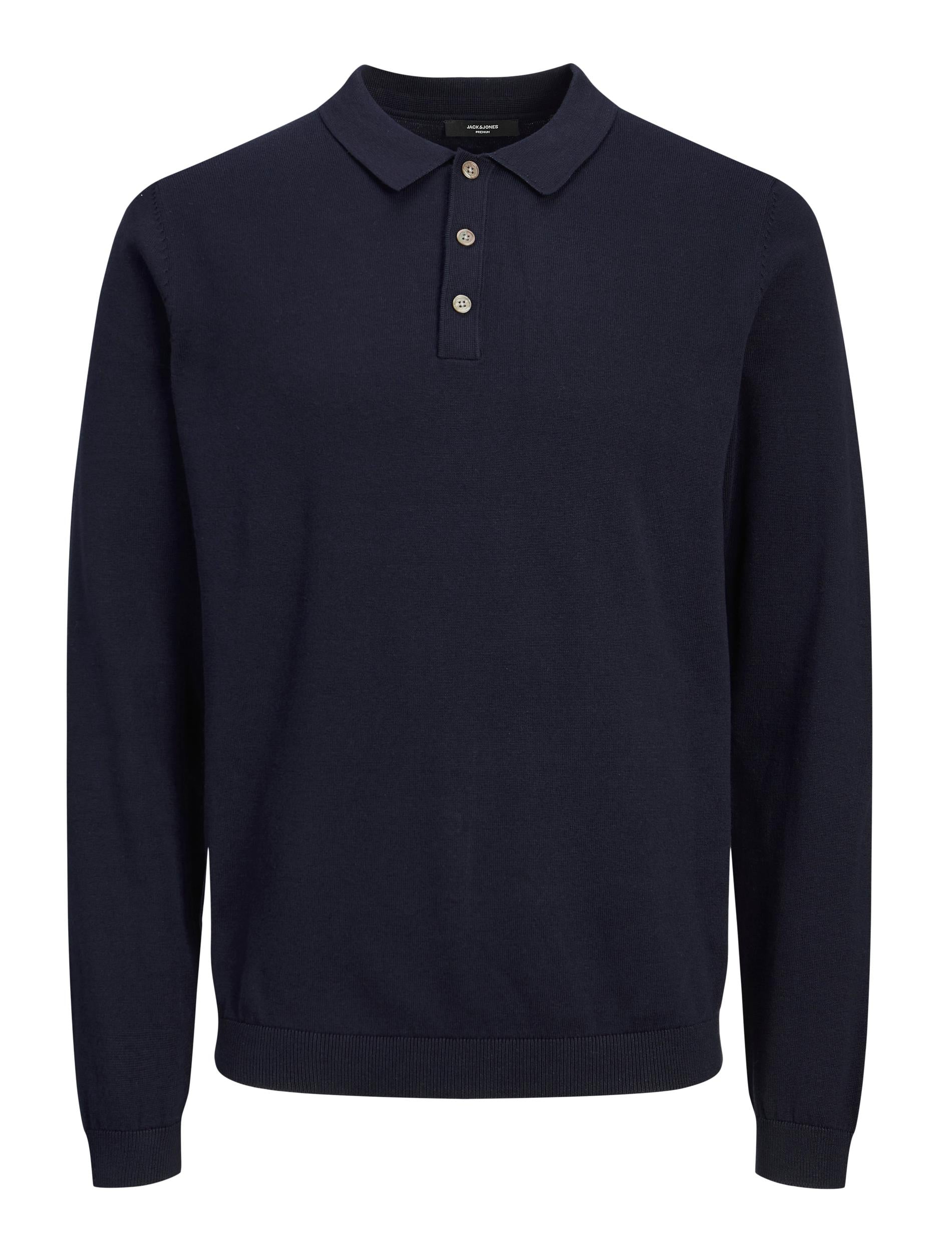 Men's Igor Knit Polo - Maritime Blue-Ghost Front View
