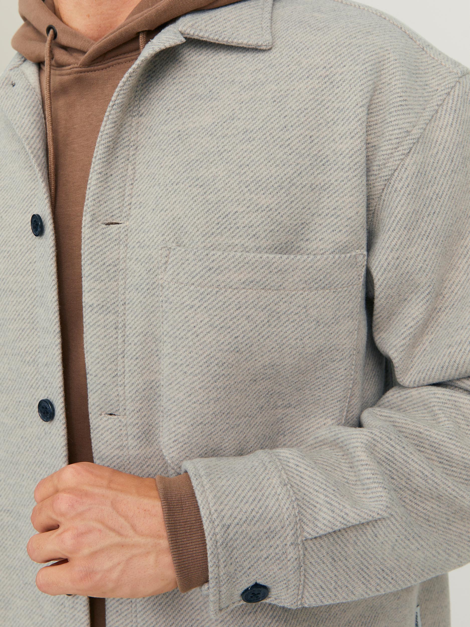 Men's Zac Melange Overshirt Long Sleeve-Peyote-Pocket View