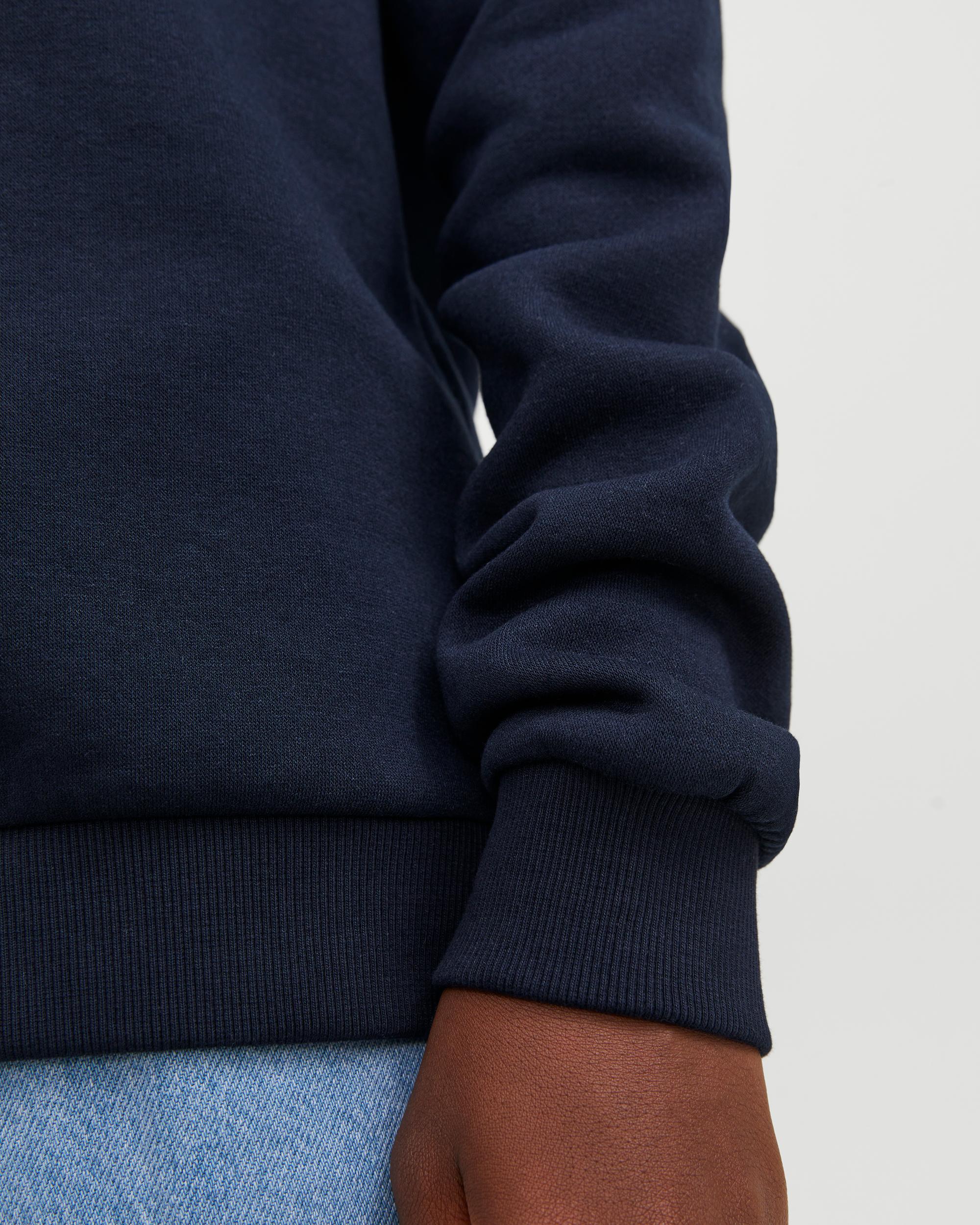Boy's Logan Sweat Hood Junior-Navy Blazer-Sleeve View