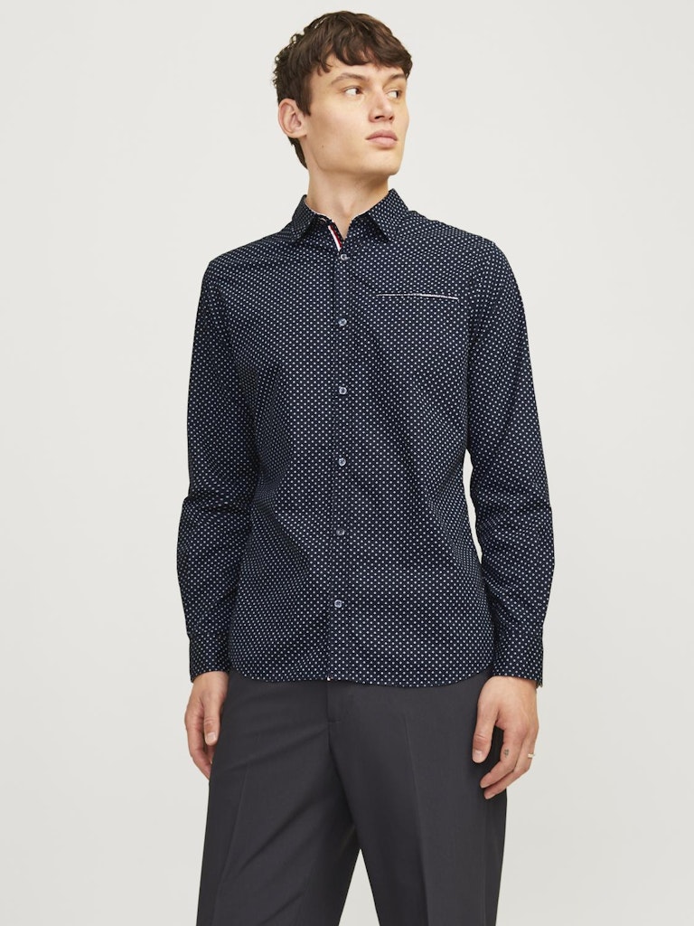 JACK & JONES Remy Detail Sky Captain Shirt Sky Captain front view