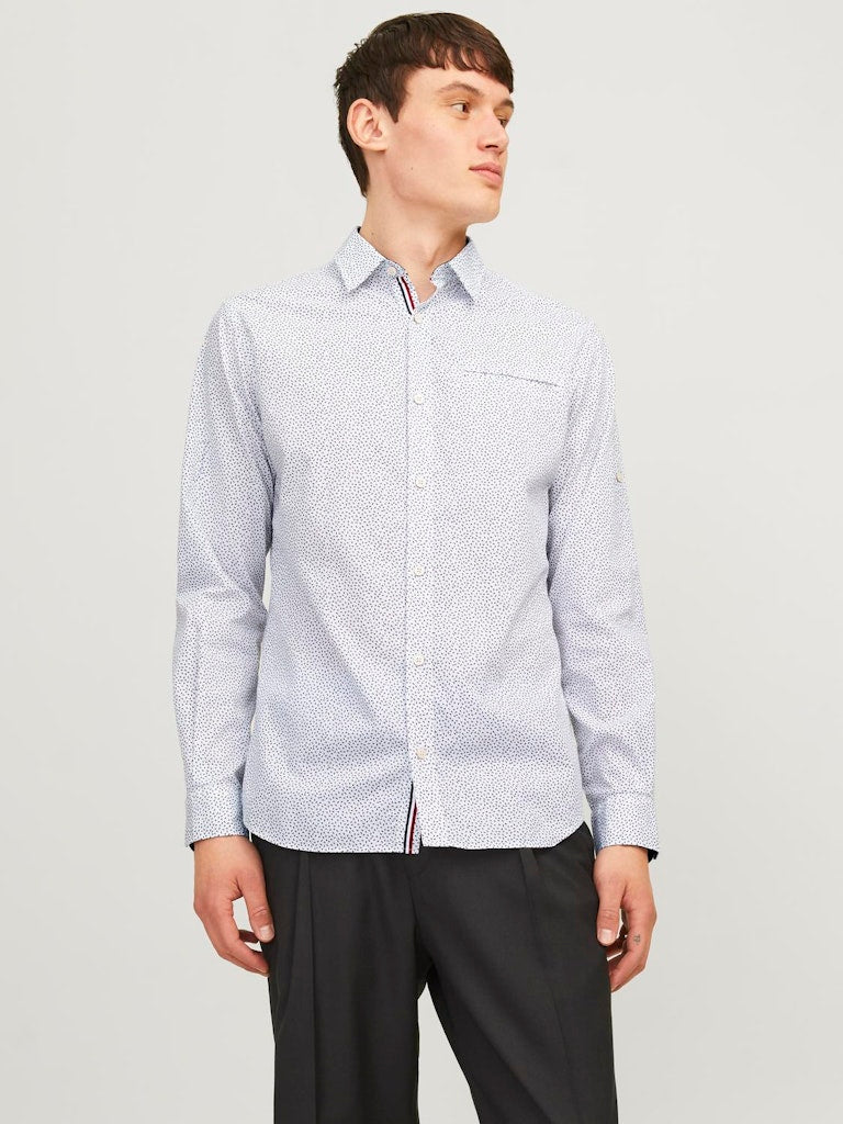 JACK & JONES Remy Detail Bright White Shirt Bright White front view