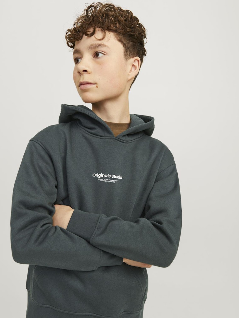 Vesterbro Sweat Junior Forest River Hoodie-Close up 