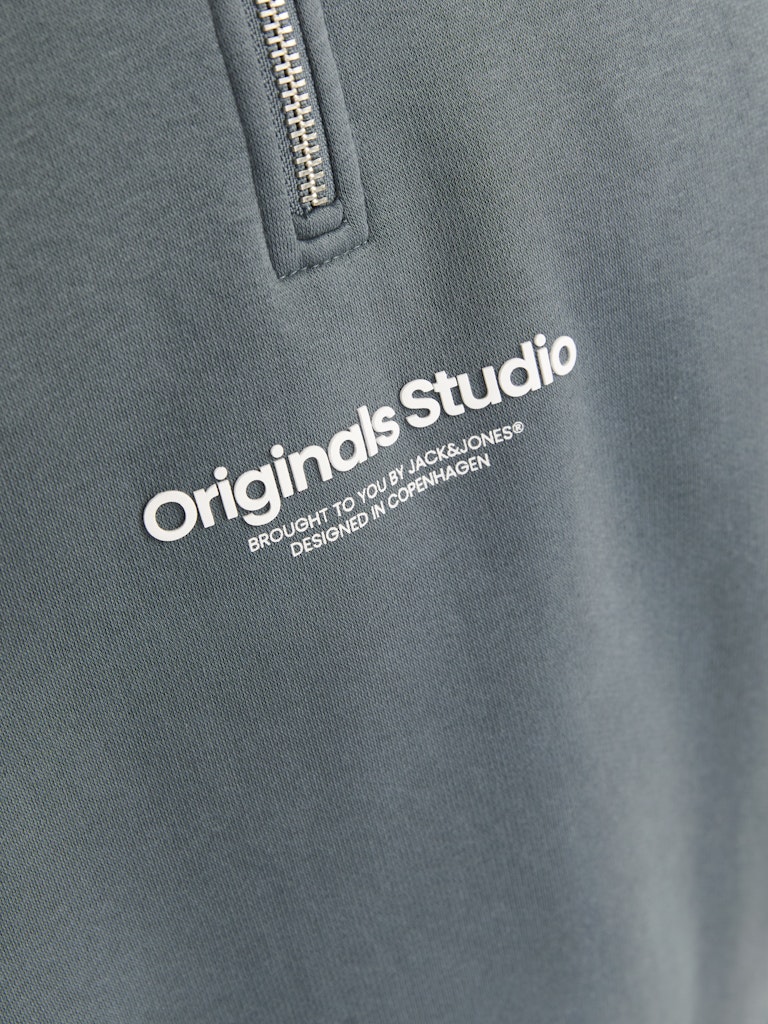 Men's Vesterbro Sweat Quarter Zip-Stormy Weather-Logo View