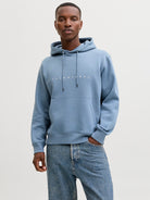 JACK & JONES Star Hoodie-Blue Mirage Blue Mirage front view