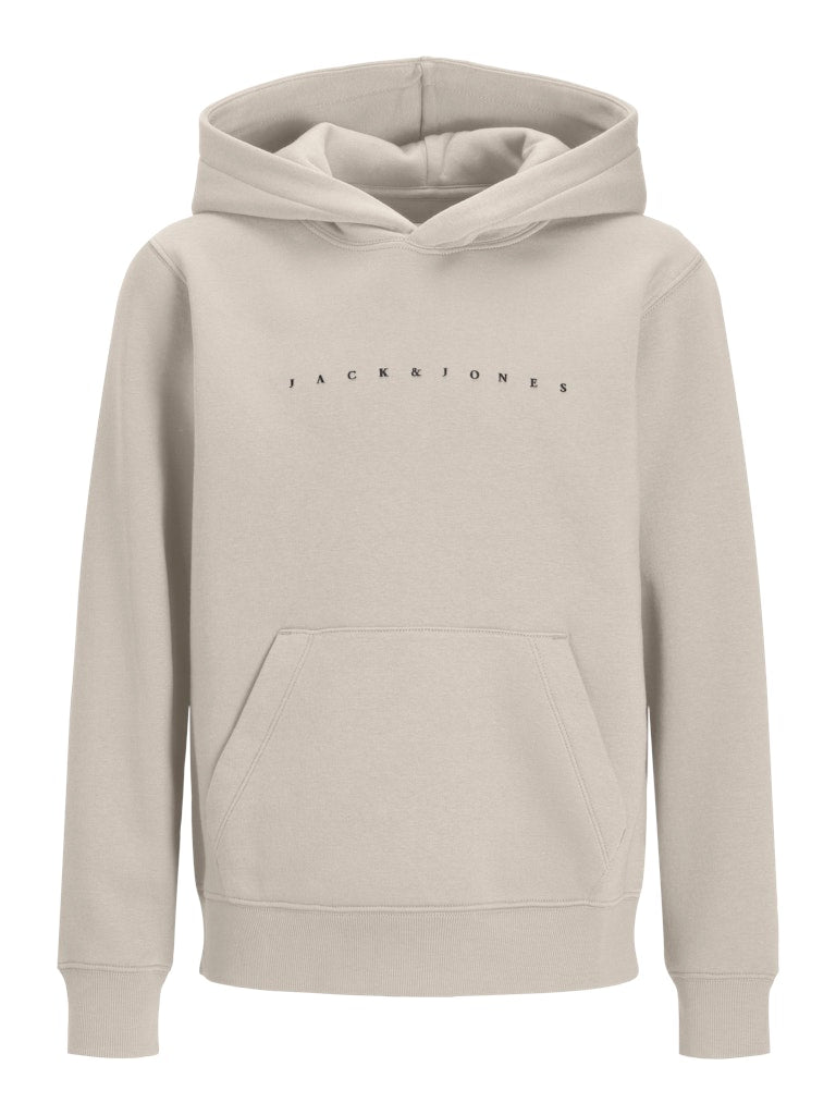 Beige hoodie with 'Jack & Jones' logo on a white background