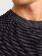 JACK & JONES Globe Crew Neck Dark Grey Melange Knit Dark Grey Melange detail view
