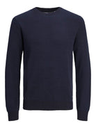 JACK & JONES Globe Crew Neck Mood Indigo Knit Mood Indigo back view