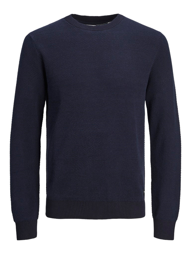 JACK & JONES Globe Crew Neck Mood Indigo Knit Mood Indigo back view