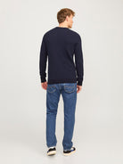 JACK & JONES Globe Crew Neck Mood Indigo Knit Mood Indigo detail view