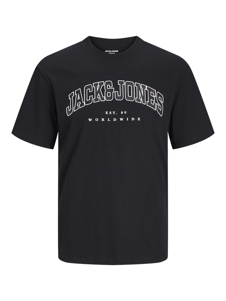 JACK & JONES Caleb Varsity Black Tee Black detail view