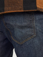 JACK & JONES Glenn Icon 919 Slim Fit Jeans BLUE DENIM flat front view