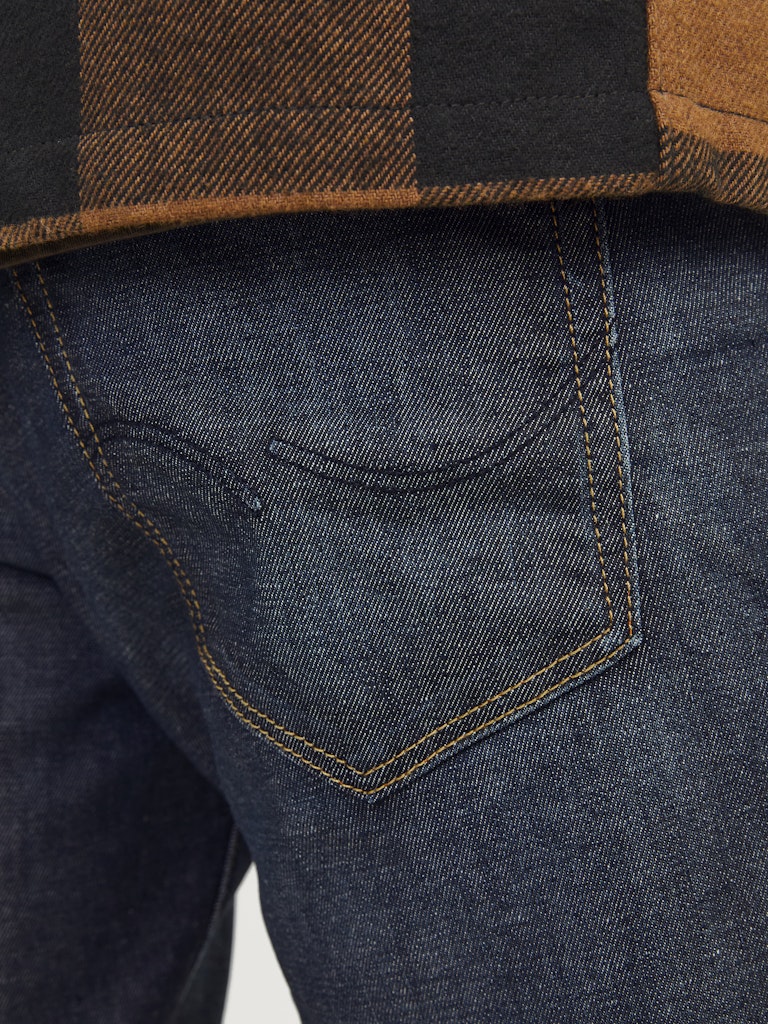 JACK & JONES Glenn Icon 919 Slim Fit Jeans BLUE DENIM flat front view
