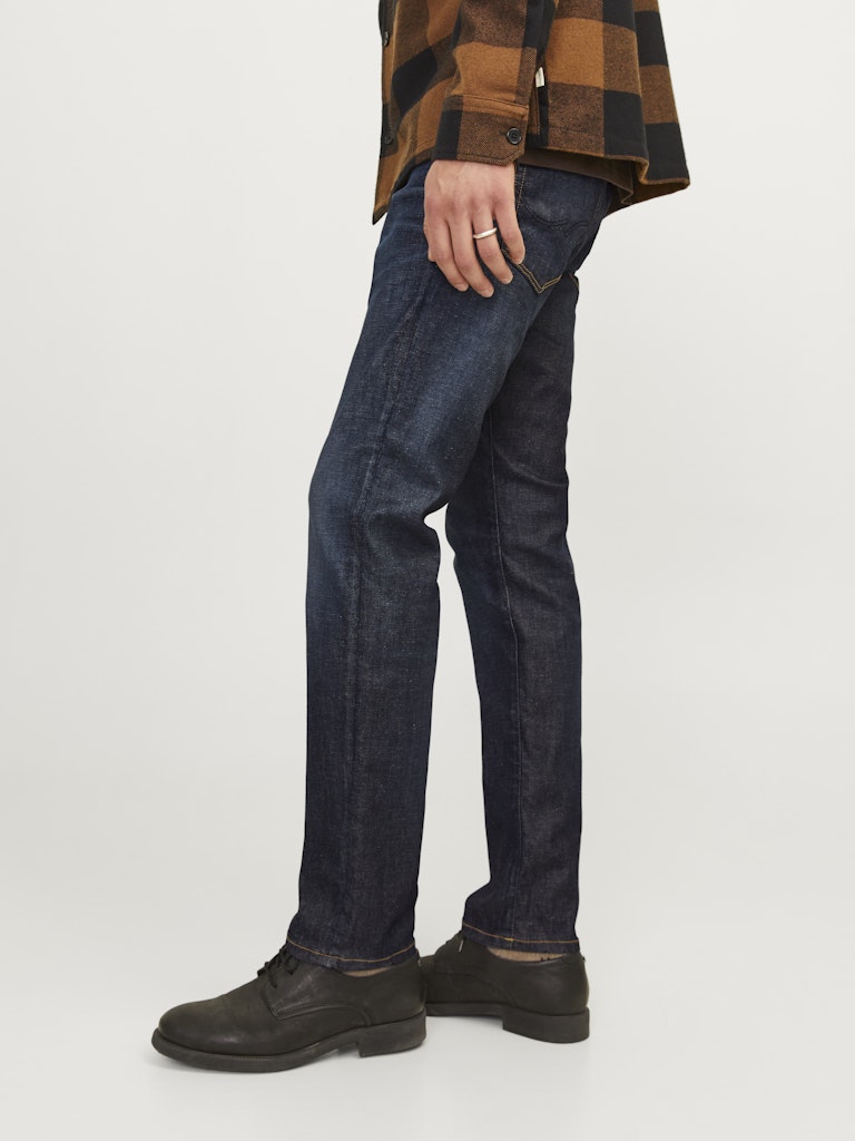 JACK & JONES Glenn Icon 919 Slim Fit Jeans BLUE DENIM side view