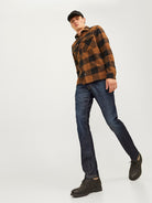 JACK & JONES Glenn Icon 919 Slim Fit Jeans BLUE DENIM model front view