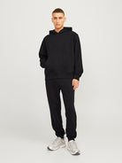 JACK & JONES Urban Edge Black Sweat Hoodie Black detail view
