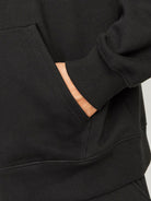 JACK & JONES Urban Edge Black Sweat Hoodie Black flat front view