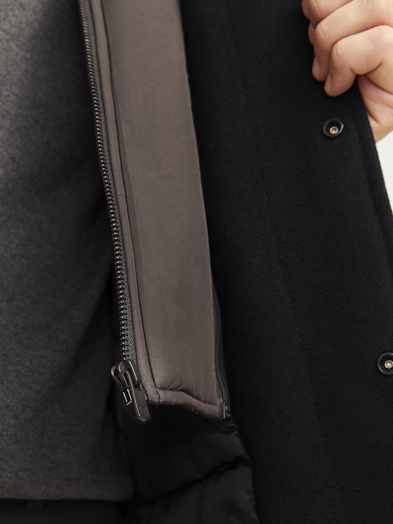 JACK JONES PREMIUM Calex Wool Blend Field Black Jacket Black side view