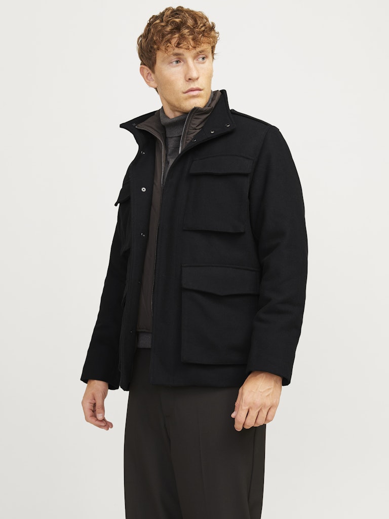 Calex Wool Blend Field Black Jacket