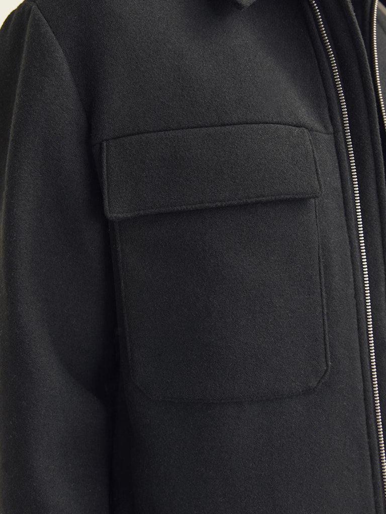 Russel Wool Blend Black Jacket-Pocket detail