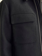 JACK JONES PREMIUM Russel Wool Blend Black Jacket BLACK side view