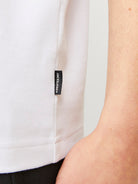 JACK JONES PREMIUM Chad Branding Short Sleeve Crew Neck Tee-Bright White Bright White detail view