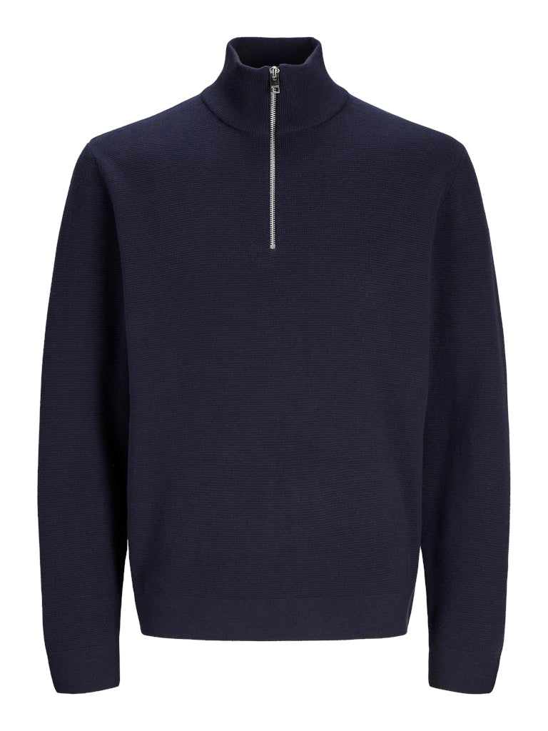Milano Stitch Half Zip Knit-Night Sky-Front view