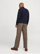 Milano Stitch Half Zip Knit-Night Sky-Back view