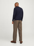 JACK & JONES PREMIUM Milano Stitch knit in Night Sky back model view