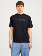 JACK JONES ORIGINALS Frederiksberg Black Tee BLACK front view