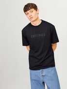 JACK JONES ORIGINALS Frederiksberg Black Tee BLACK back view