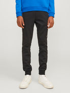 Jack Jones Youths Twill Fusion Sweat Pants Junior-Black Black model front view