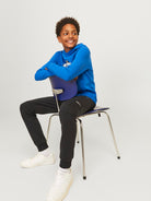 Jack Jones Youths Twill Fusion Sweat Pants Junior-Black Black front view