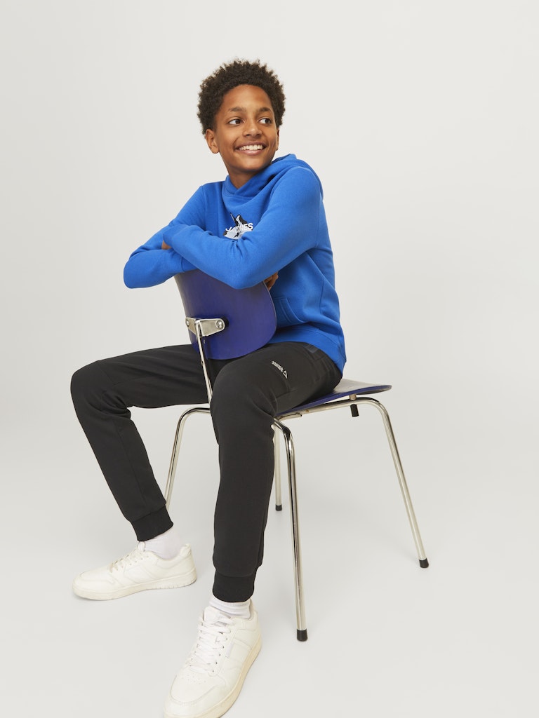 Jack Jones Youths Twill Fusion Sweat Pants Junior-Black Black front view
