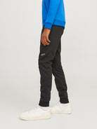 Jack Jones Youths Twill Fusion Sweat Pants Junior-Black Black detail view