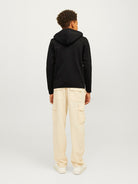 Jack Jones Youths Fusion Sweat Zip Hood Junior-Black Black detail view