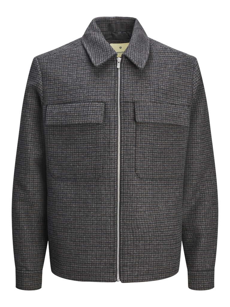 Russel Wool Blend Black/Houndstooth Jacket-Front view