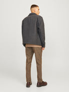 JACK JONES PREMIUM Russel Wool Blend Black/Houndstooth Jacket BLACK/HOUNDSTOOTH flat front view