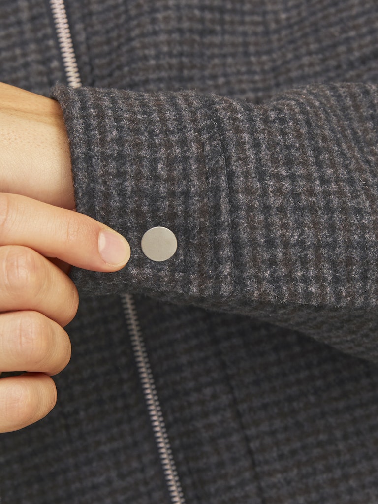 JACK JONES PREMIUM Russel Wool Blend Black/Houndstooth Jacket BLACK/HOUNDSTOOTH side view