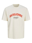 JACK JONES ORIGINALS Bronx Arch Big Crew Neck Tee-Antique White Antique White back view