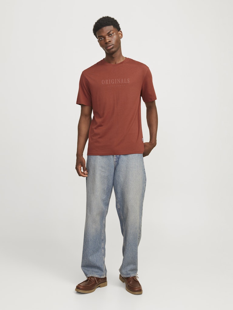 Frederiksberg Brandy Brown Tee-Full model view