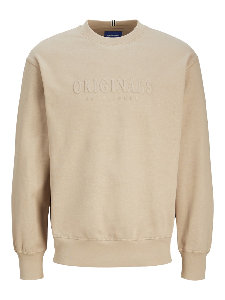 Men's Frederiksberg Sweat Crew Neck-Humus-Ghost Front View